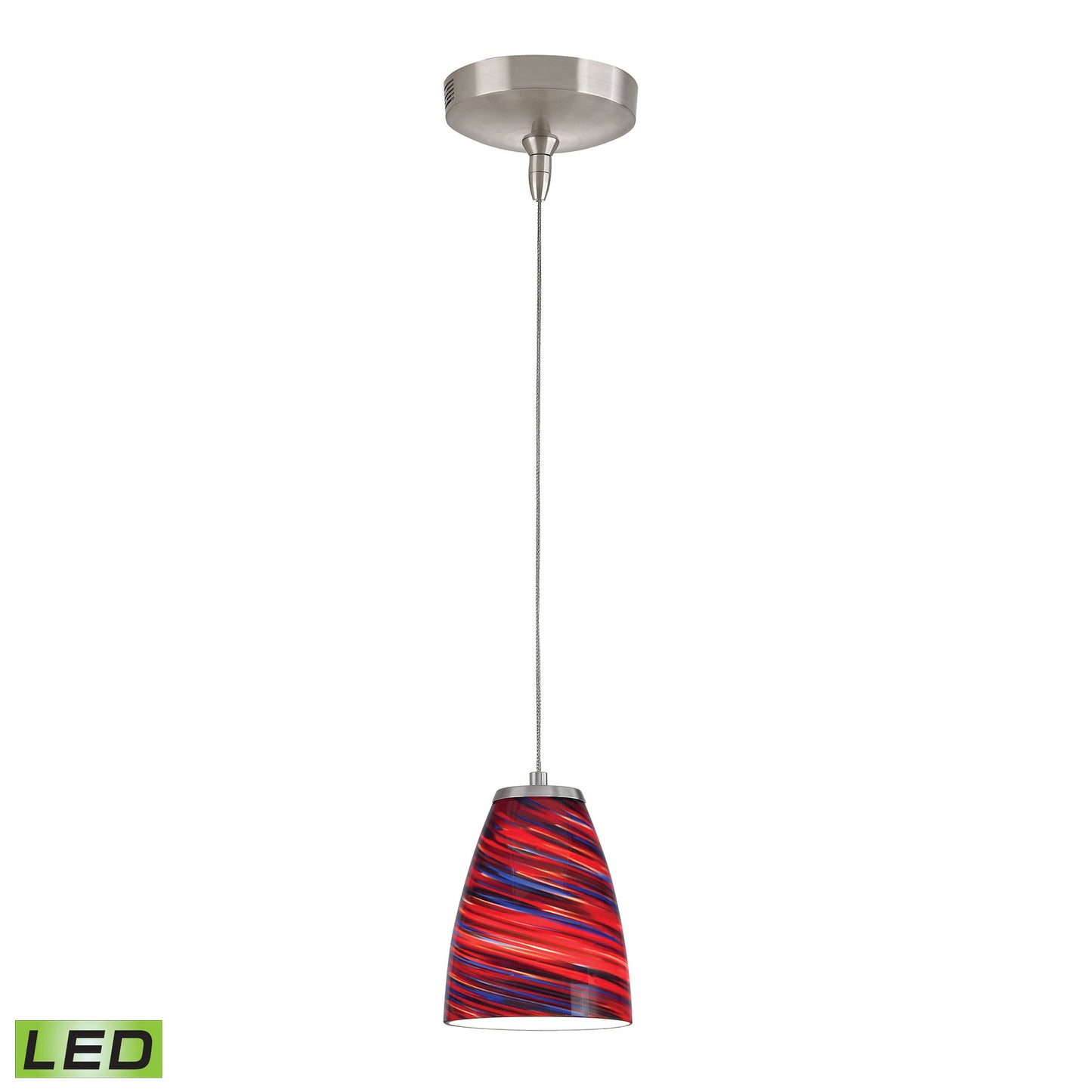 Low Voltage 5'' Wide 1-Light Mini Pendant - Brushed Nickel - Includes LED Bulb