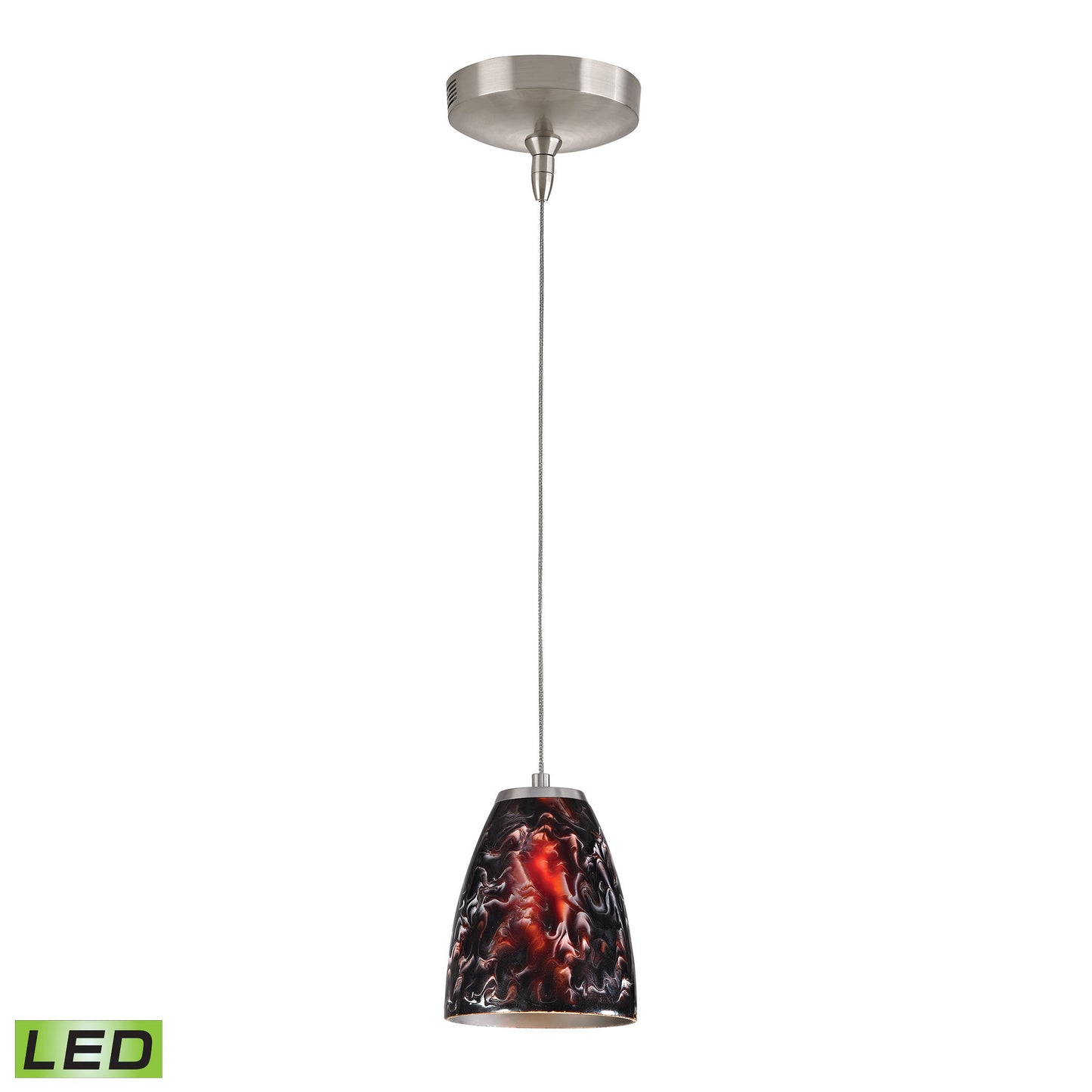 Low Voltage 5'' Wide 1-Light Mini Pendant - Brushed Nickel - Includes LED Bulb