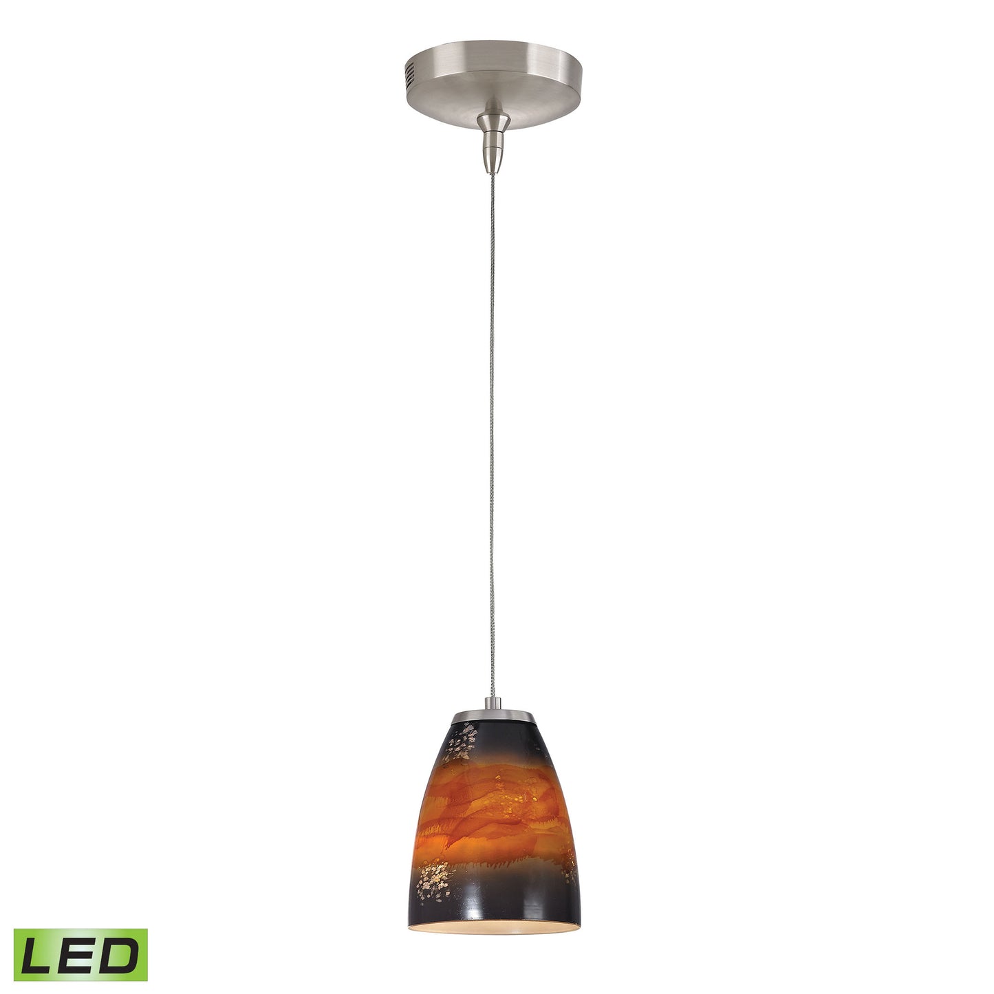 Low Voltage 5'' Wide 1-Light Mini Pendant - Brushed Nickel - Includes LED Bulb
