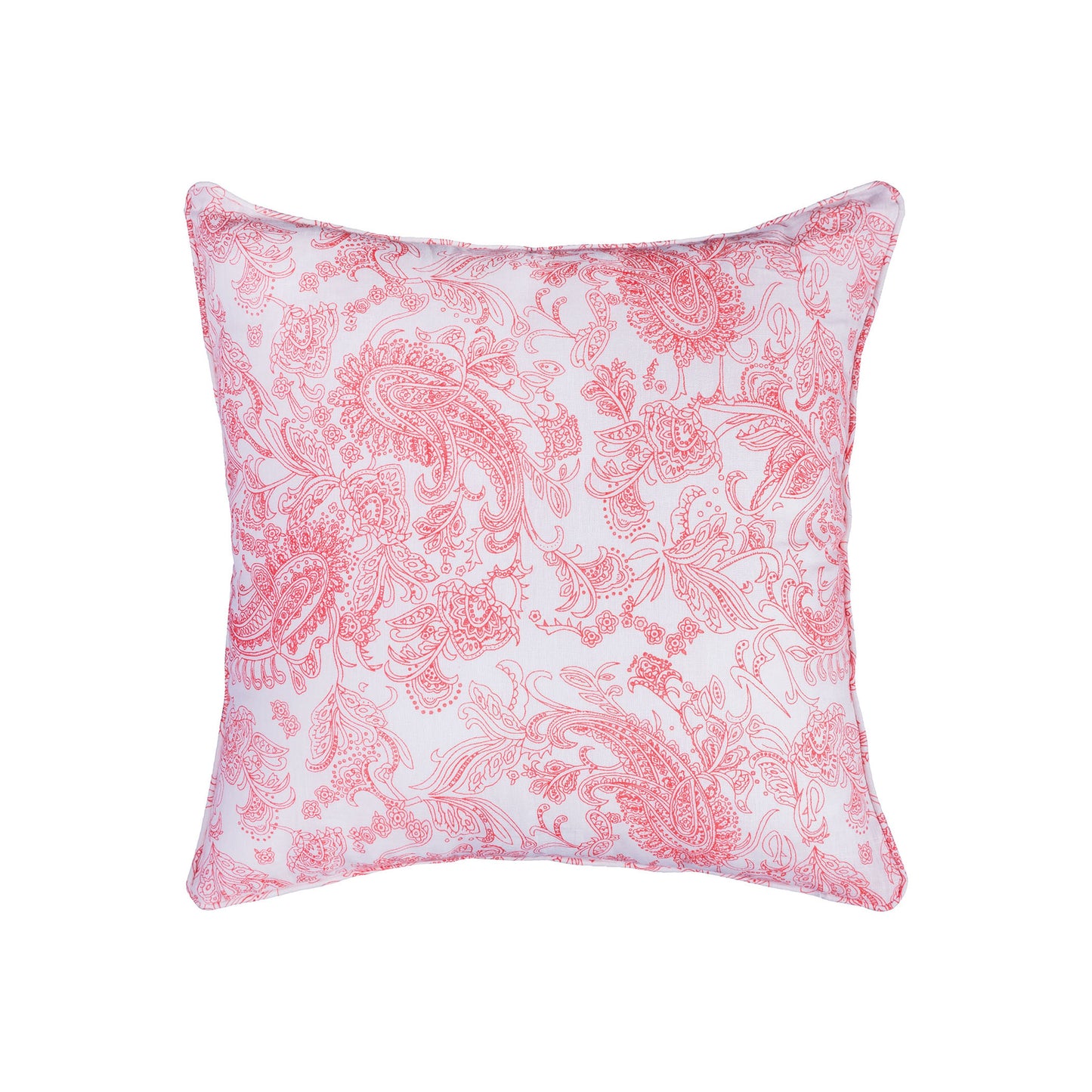 Rajasthan 20x20 Reversible Pillow - Pink and White