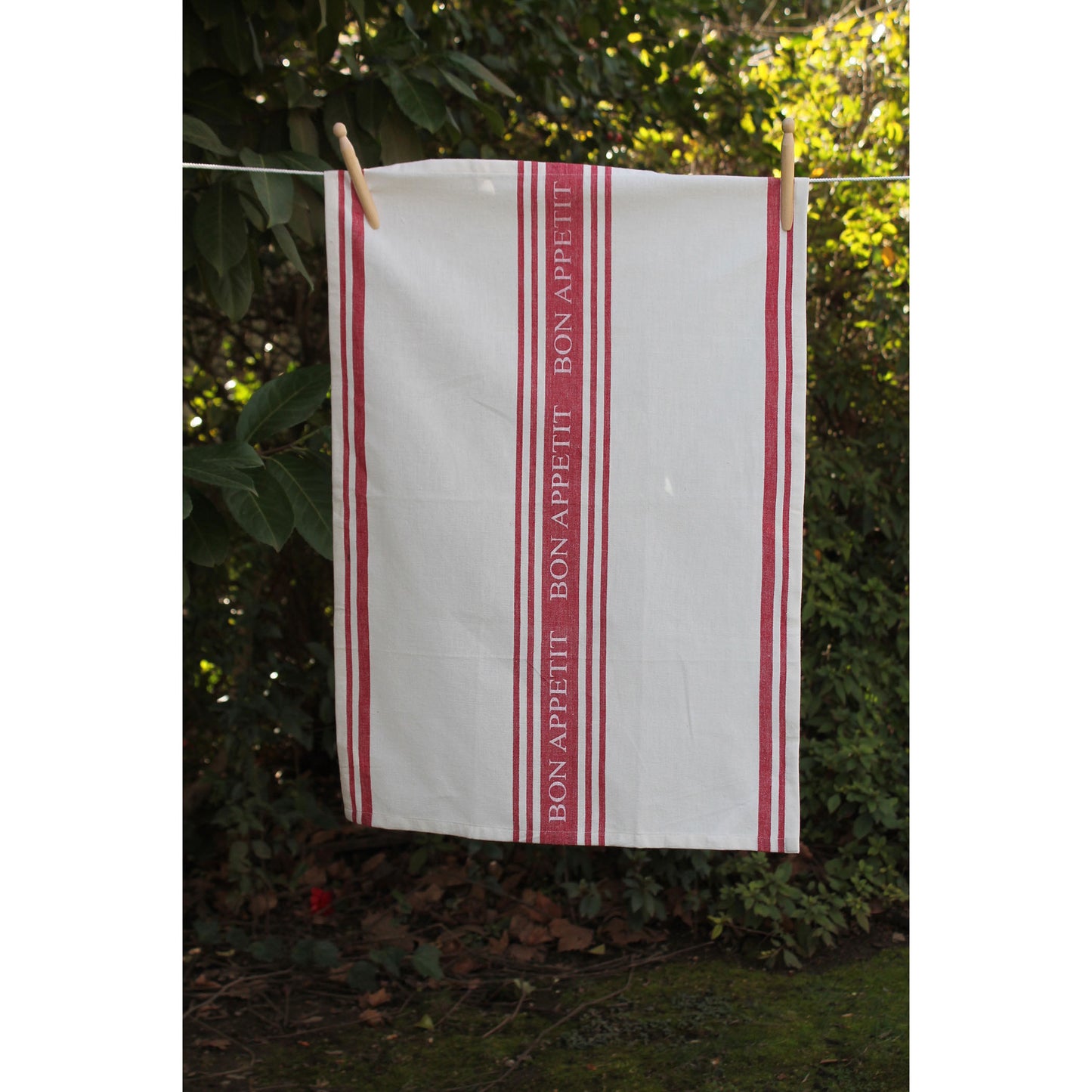 Bon Appetit Towel in Red - Set of 4