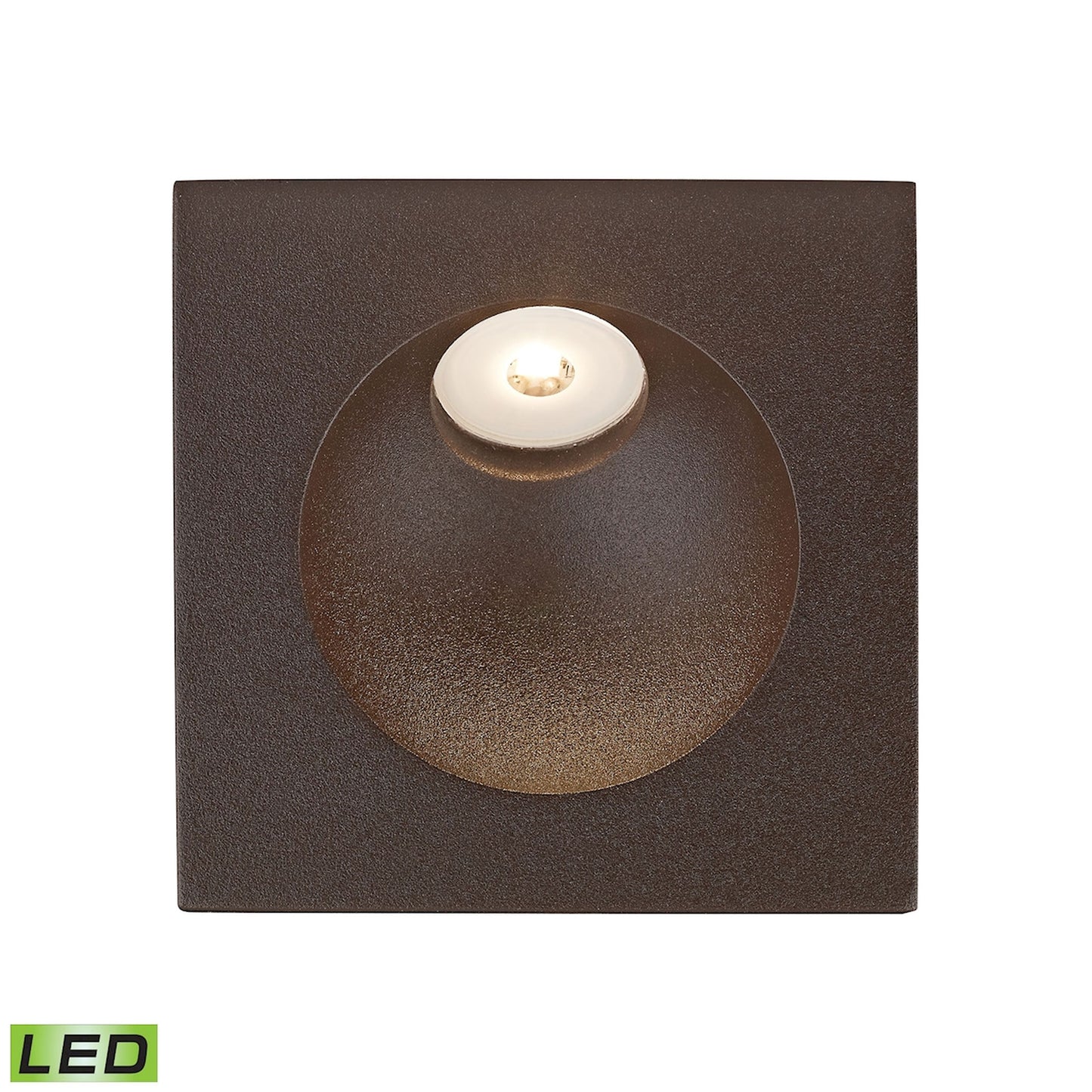 Zone 3'' Wide Integrated LED Step Light - Matte Brown with Opal White Glass Diffuser