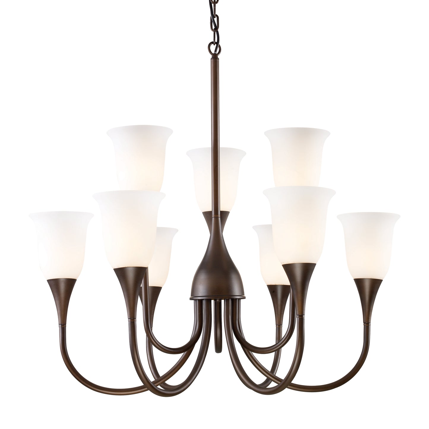 Cabaret 34'' Wide 9-Light Chandelier - Aged Bronze