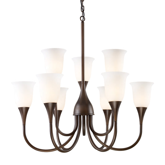 Cabaret 34'' Wide 9-Light Chandelier - Aged Bronze