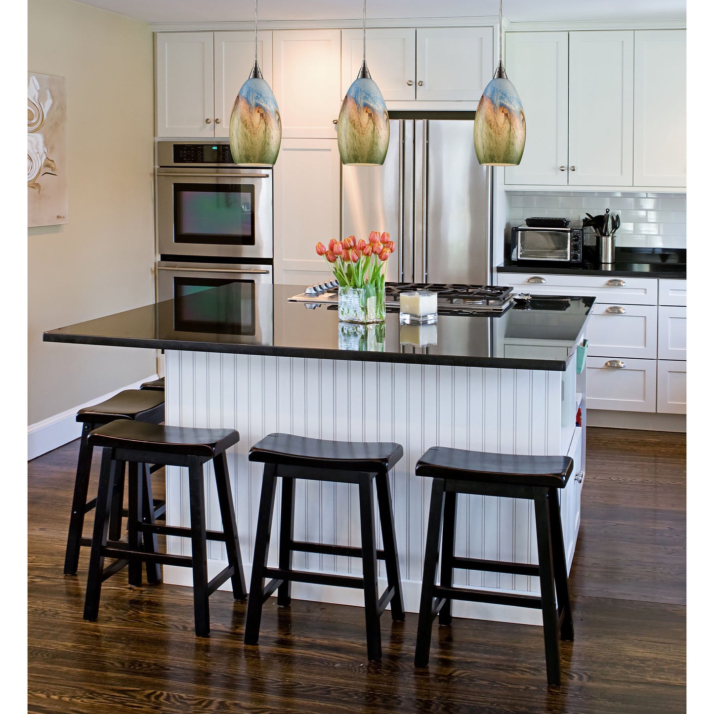 Geologic 36'' Wide 3-Light Slim Linear Pendant - Satin Nickel