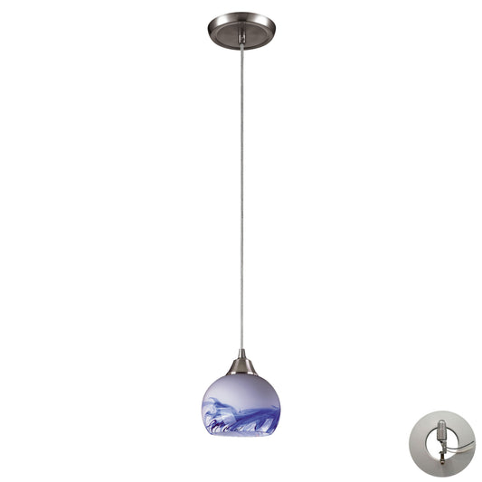 Mela 6'' Wide 1-Light Pendant - Satin Nickel - Includes Adapter Kit