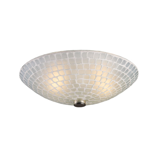 Fusion 12'' Wide 2-Light Semi Flush Mount - Satin Nickel