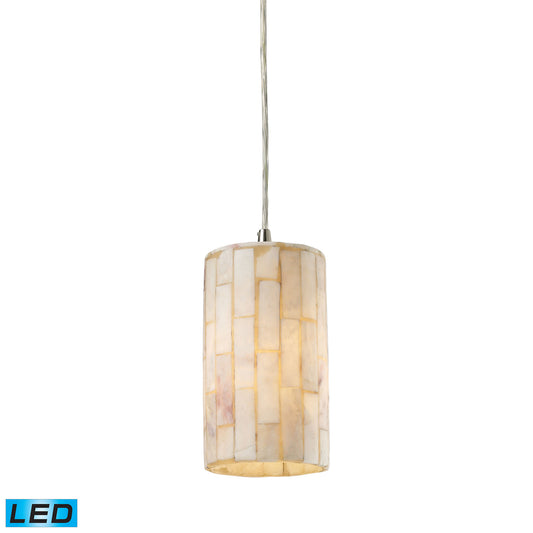 Coletta 4'' Wide 1-Light Pendant - Satin Nickel - Includes LED Bulb