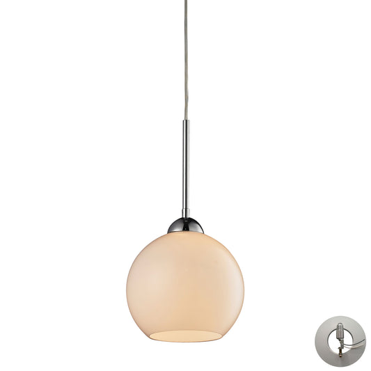 Cassandra 8'' Wide 1-Light Pendant - Polished Chrome - Includes Adapter Kit