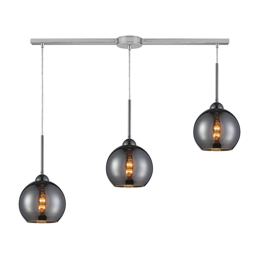 Cassandra 36'' Wide 3-Light Slim Linear Pendant - Polished Chrome