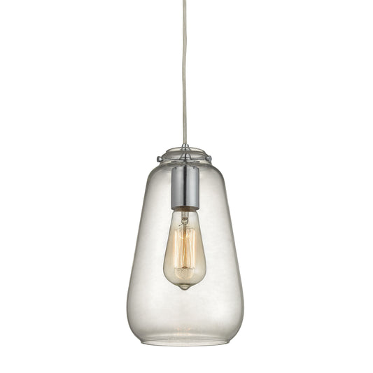Orbital 6'' Wide 1-Light Pendant - Polished Chrome with Clear Glass