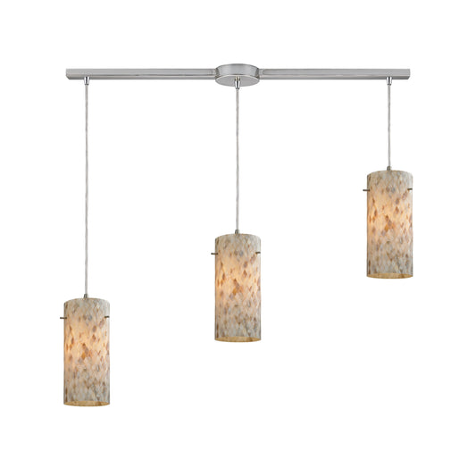Capri 36'' Wide 3-Light Slim Linear Pendant - Satin Nickel