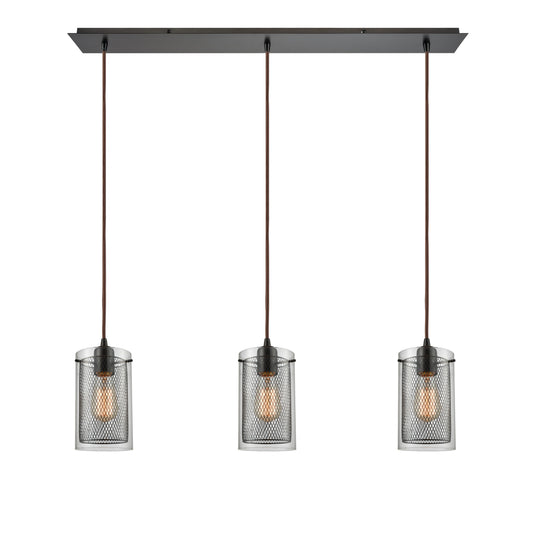Brant 36'' Wide 3-Light Linear Pendant - Oil Rubbed Bronze
