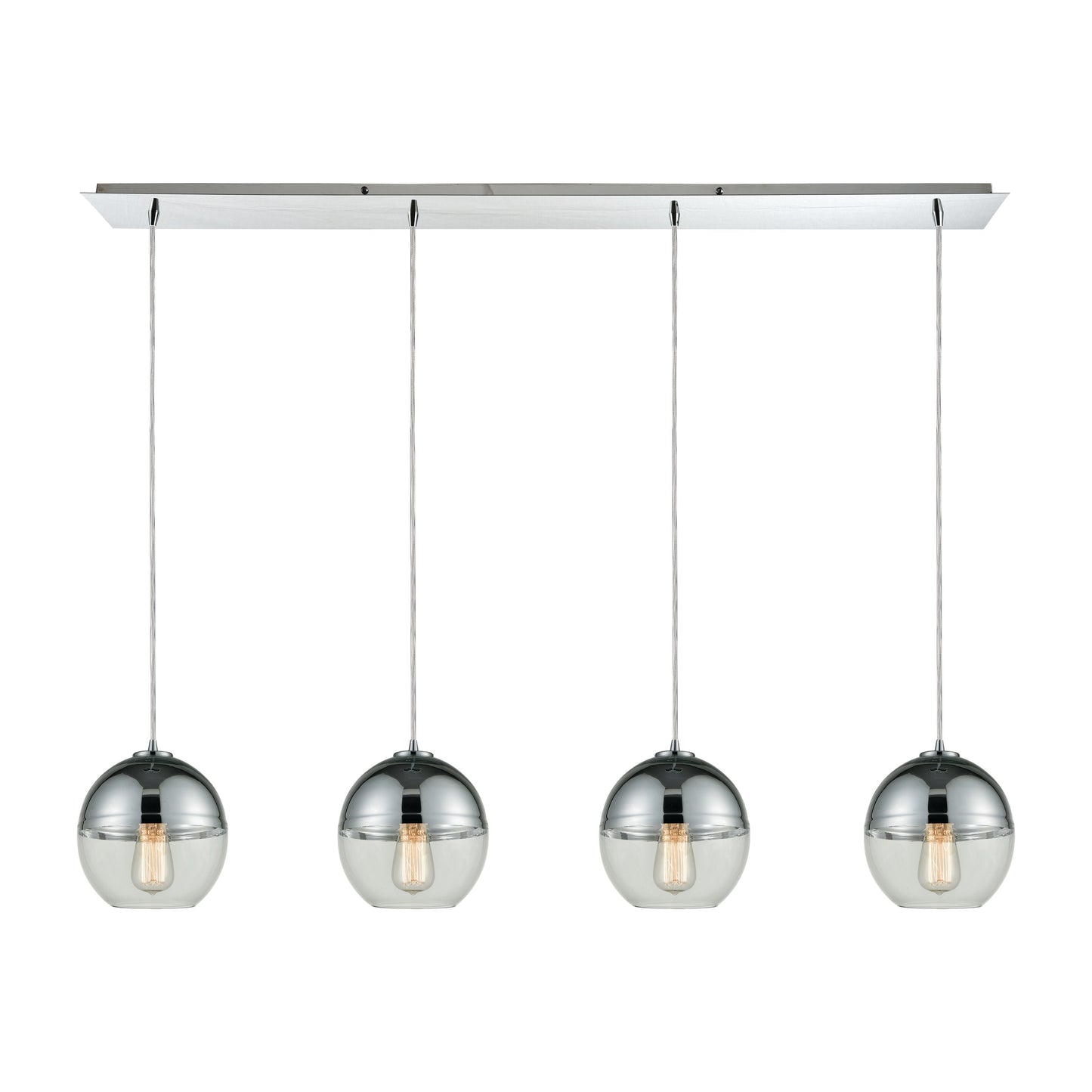 Revelo 46'' Wide 4-Light Linear Pendant - Polished Chrome