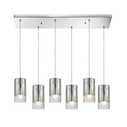 Tallula 32'' Wide 6-Light Rectangular Pendant - Polished Chrome