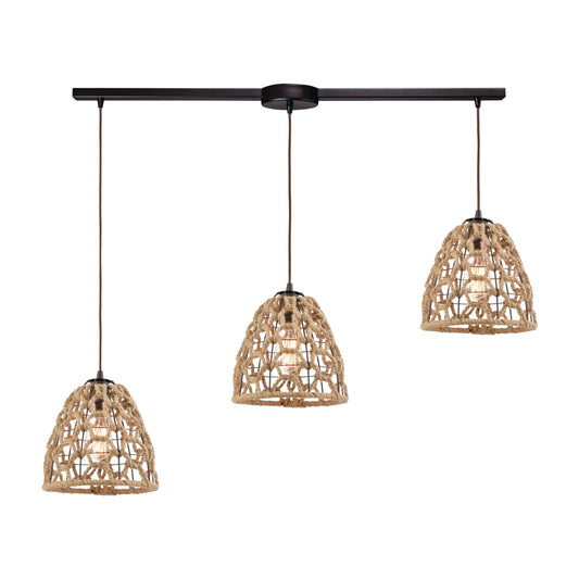 Coastal Inlet 36'' Wide 3-Light Slim Linear Pendant - Oil Rubbed Bronze