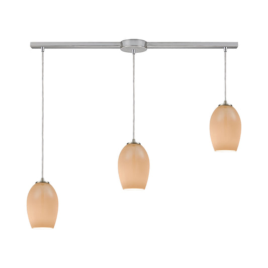Villiska 38'' Wide 3-Light Mini Pendant - Satin Nickel