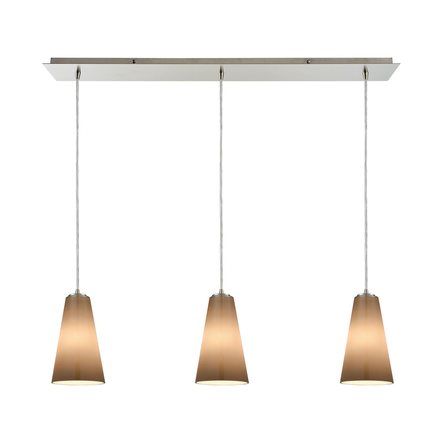 Connor 36'' Wide 3-Light Linear Pendant - Satin Nickel