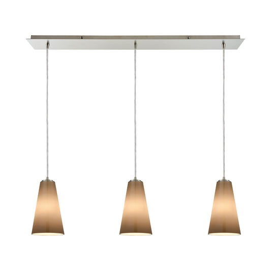 Connor 36'' Wide 3-Light Linear Pendant - Satin Nickel