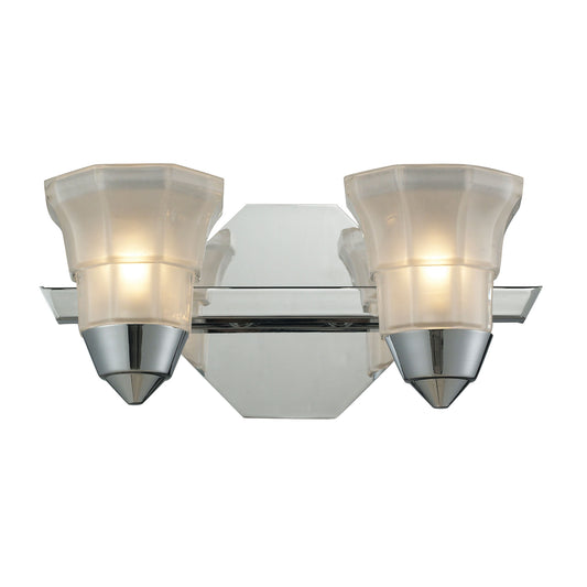 Deco 5'' High 2-Light Vanity Light - Polished Chrome