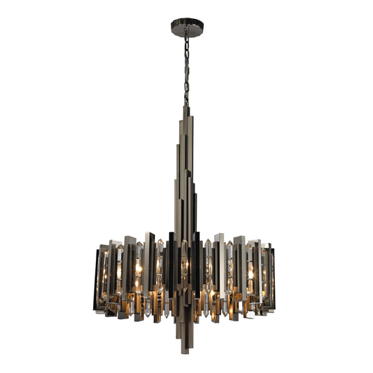 Industrialist 30'' Wide 8-Light Chandelier - Matte Black Nickel