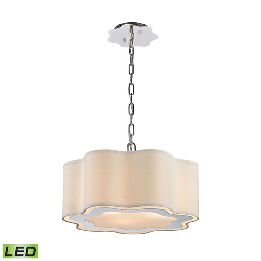Villoy 18'' Wide 3-Light Chandelier - Polished Nickel - Includes LED Bulb
