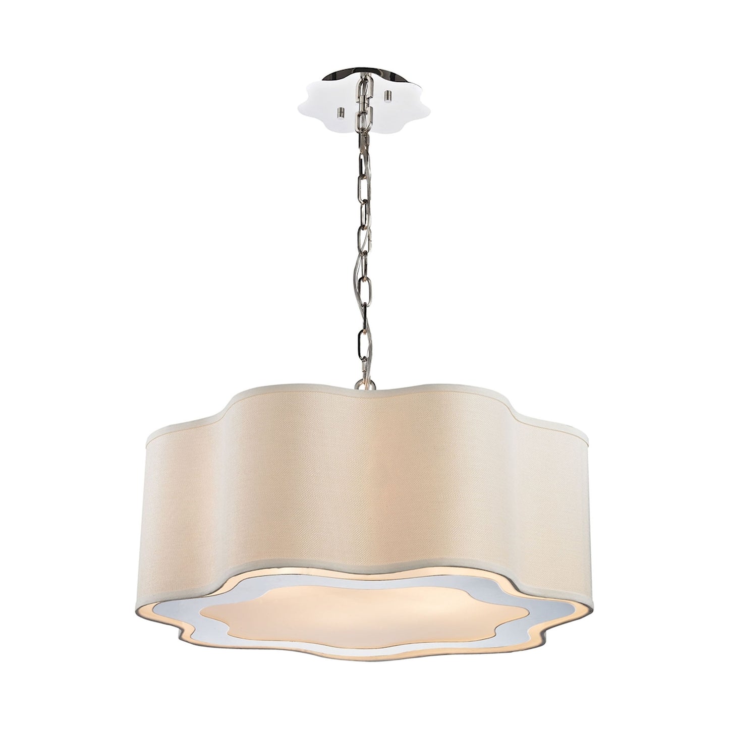 Villoy 24'' Wide 4-Light Chandelier - Polished Nickel
