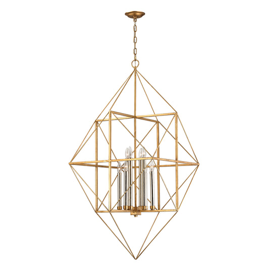 Connexions 24'' Wide 8-Light Chandelier - Gold Leaf