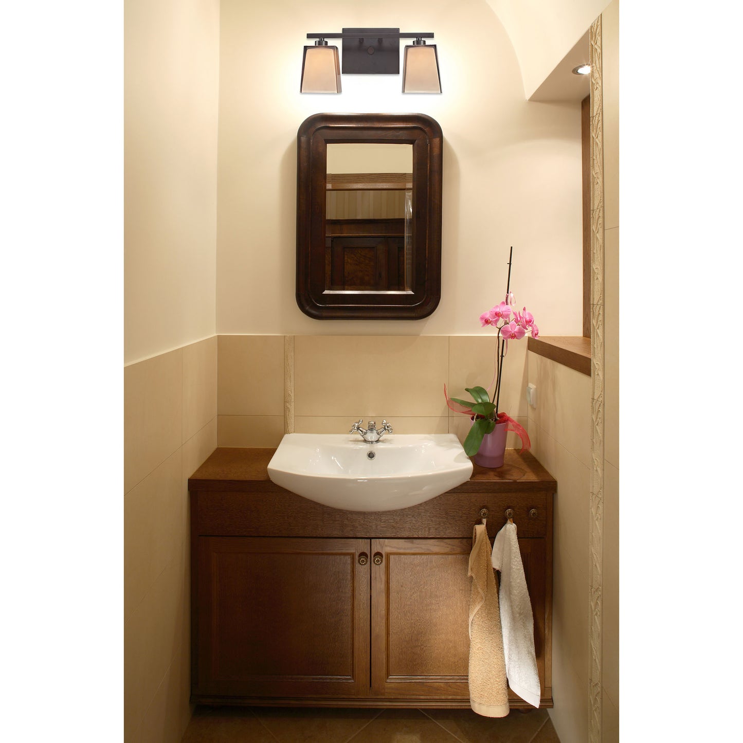 Serenity 13'' Wide 2-Light Vanity Light - Oiled Bronze