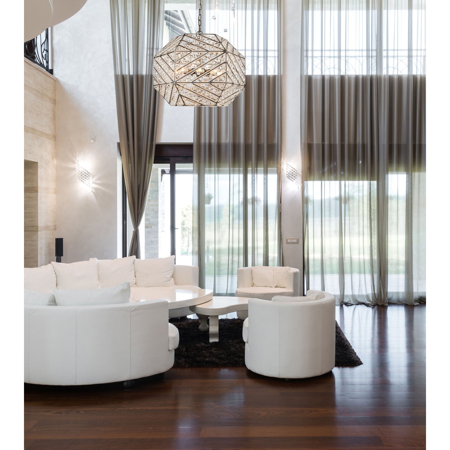 Constructs 20'' Wide 8-Light Chandelier - Weathered Zinc