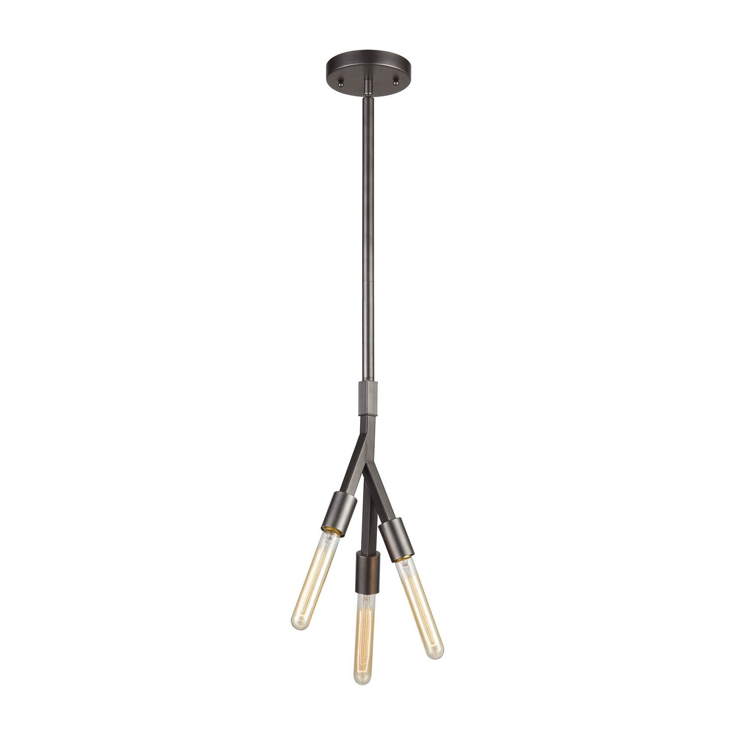 Freeform 6'' Wide 3-Light Mini Pendant - Dark Graphite