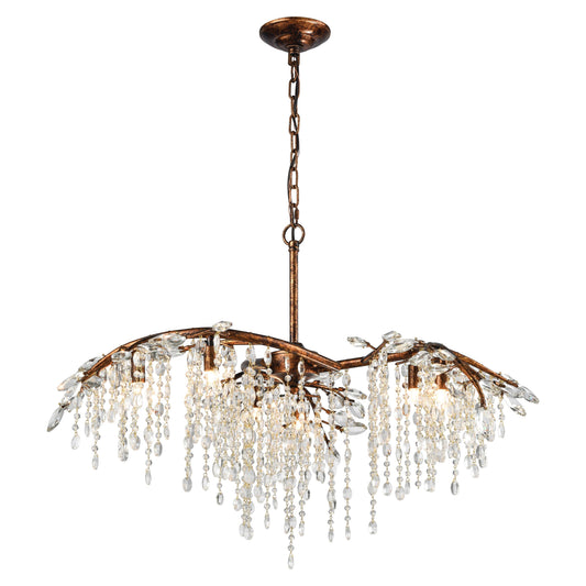 Elia 32'' Wide 6-Light Chandelier - Spanish Bronze