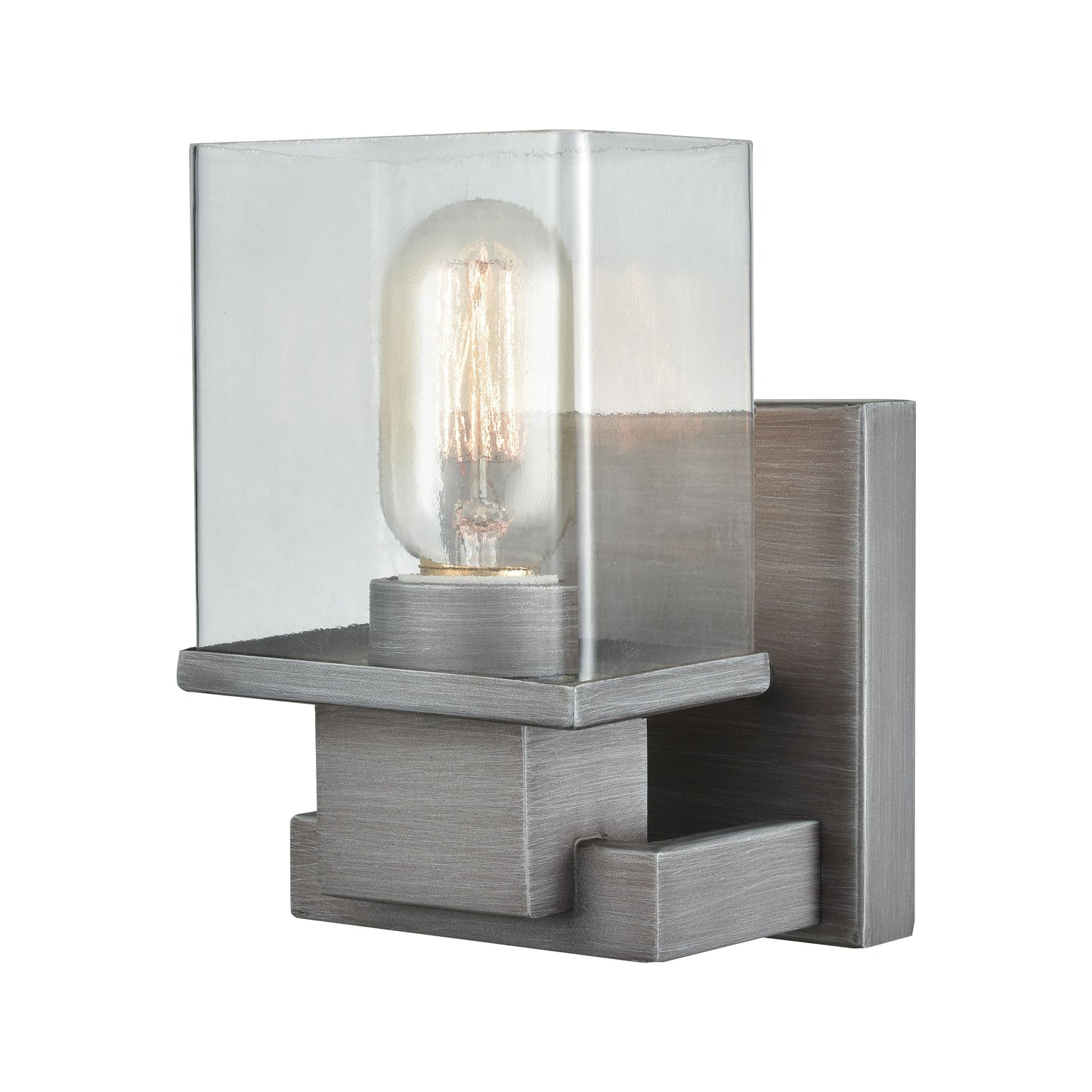 Hotelier 5'' Wide 1-Light Vanity Light - Weathered Zinc