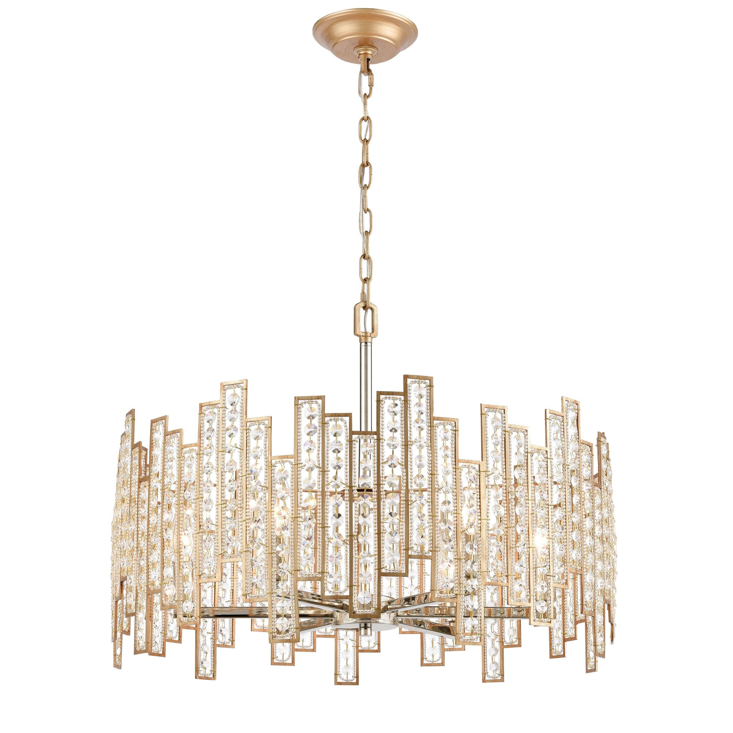 Equilibrium 24'' Wide 6-Light Chandelier - Matte Gold