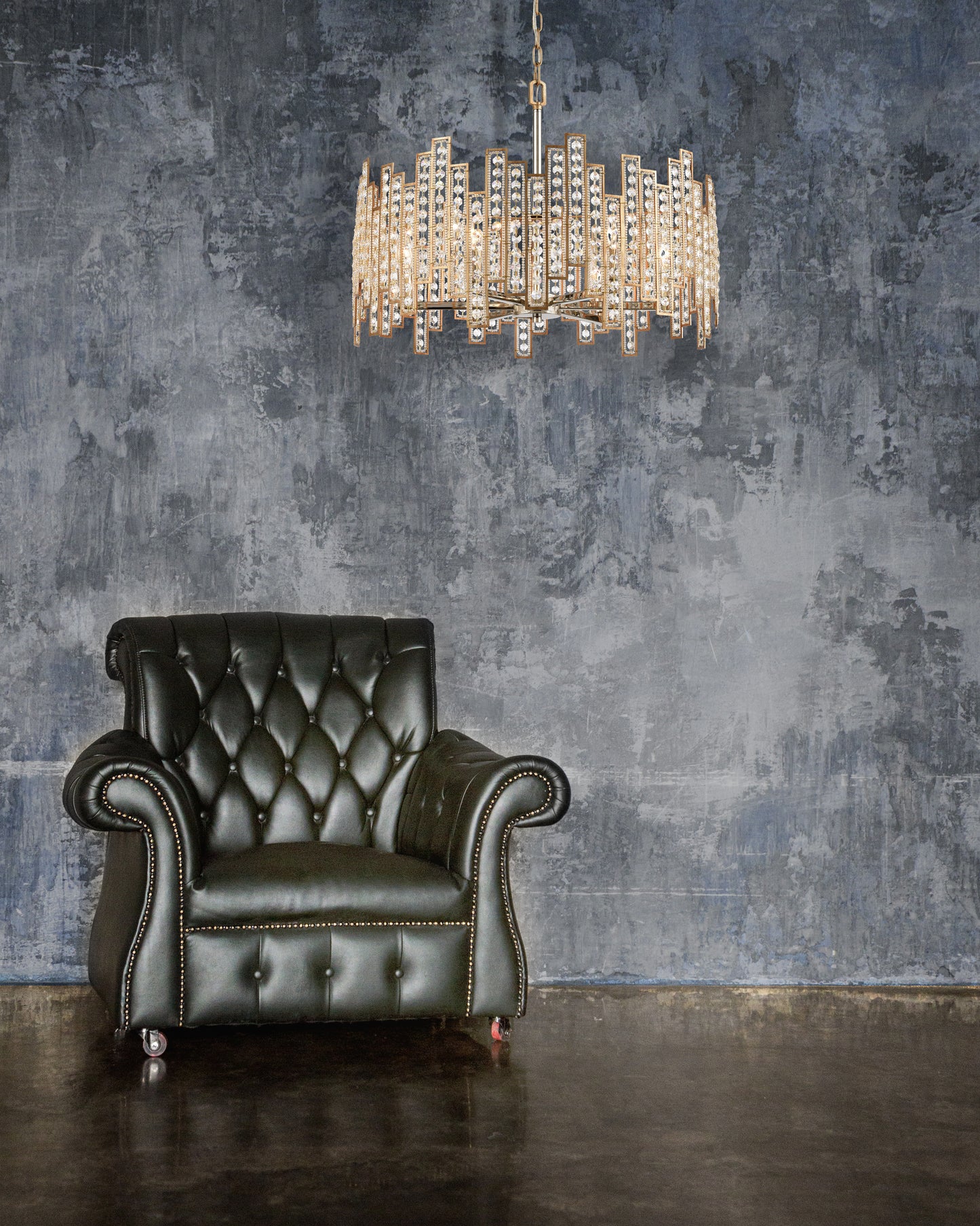 Equilibrium 24'' Wide 6-Light Chandelier - Matte Gold