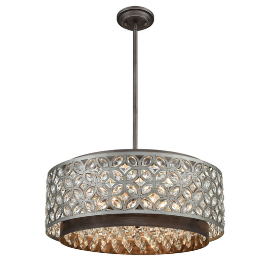 Rosslyn 22'' Wide 6-Light Chandelier - Weathered Zinc