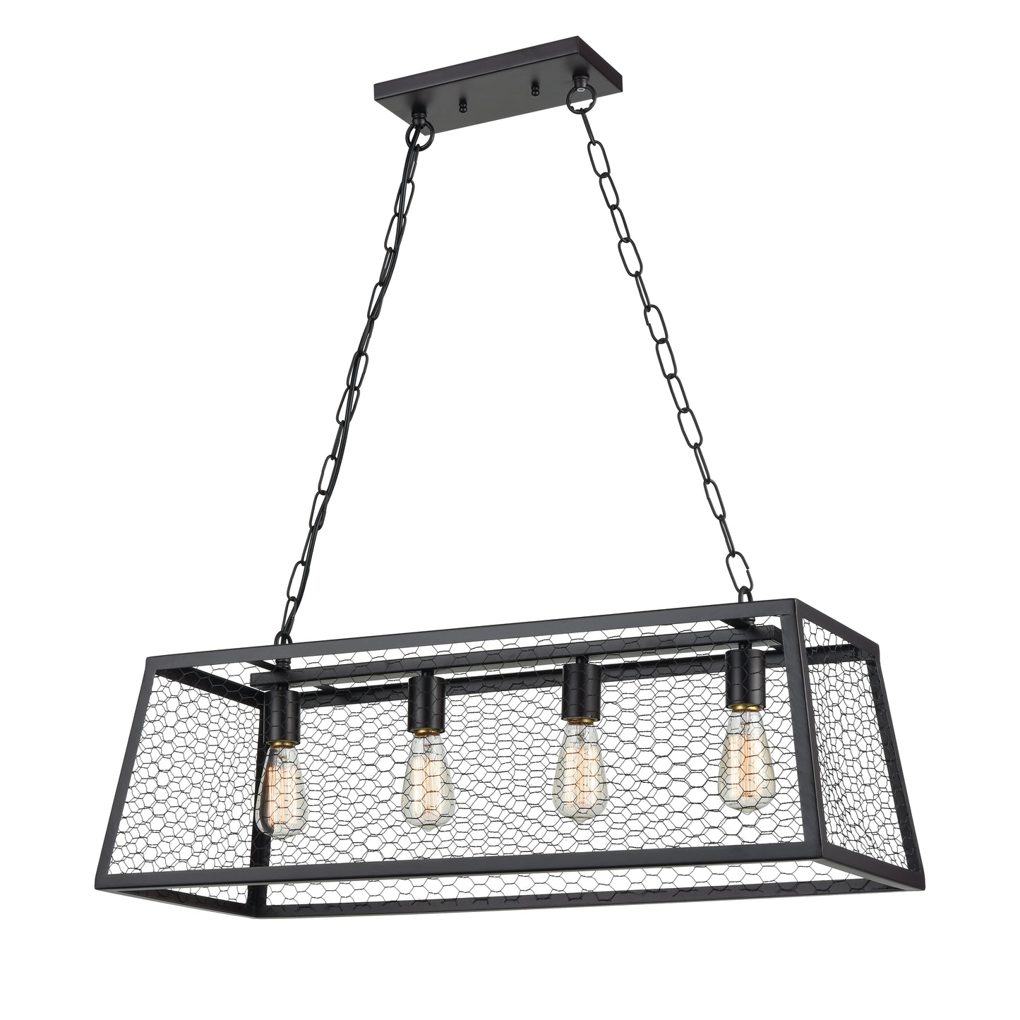 Grange 31'' Wide 4-Light Chandelier - Oil Rubbed Bronze
