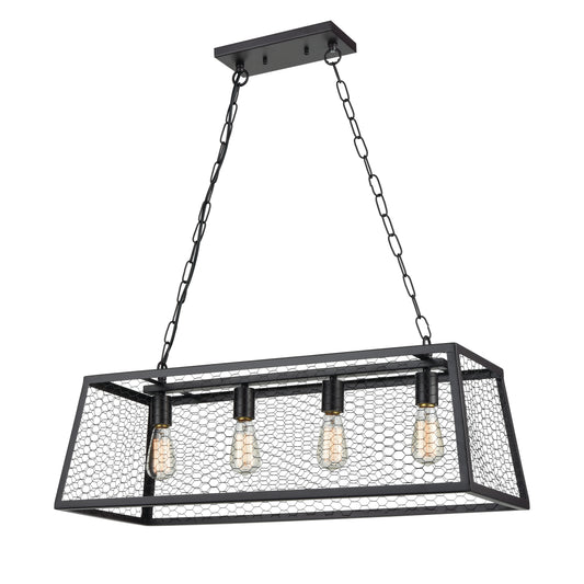 Grange 31'' Wide 4-Light Chandelier - Oil Rubbed Bronze