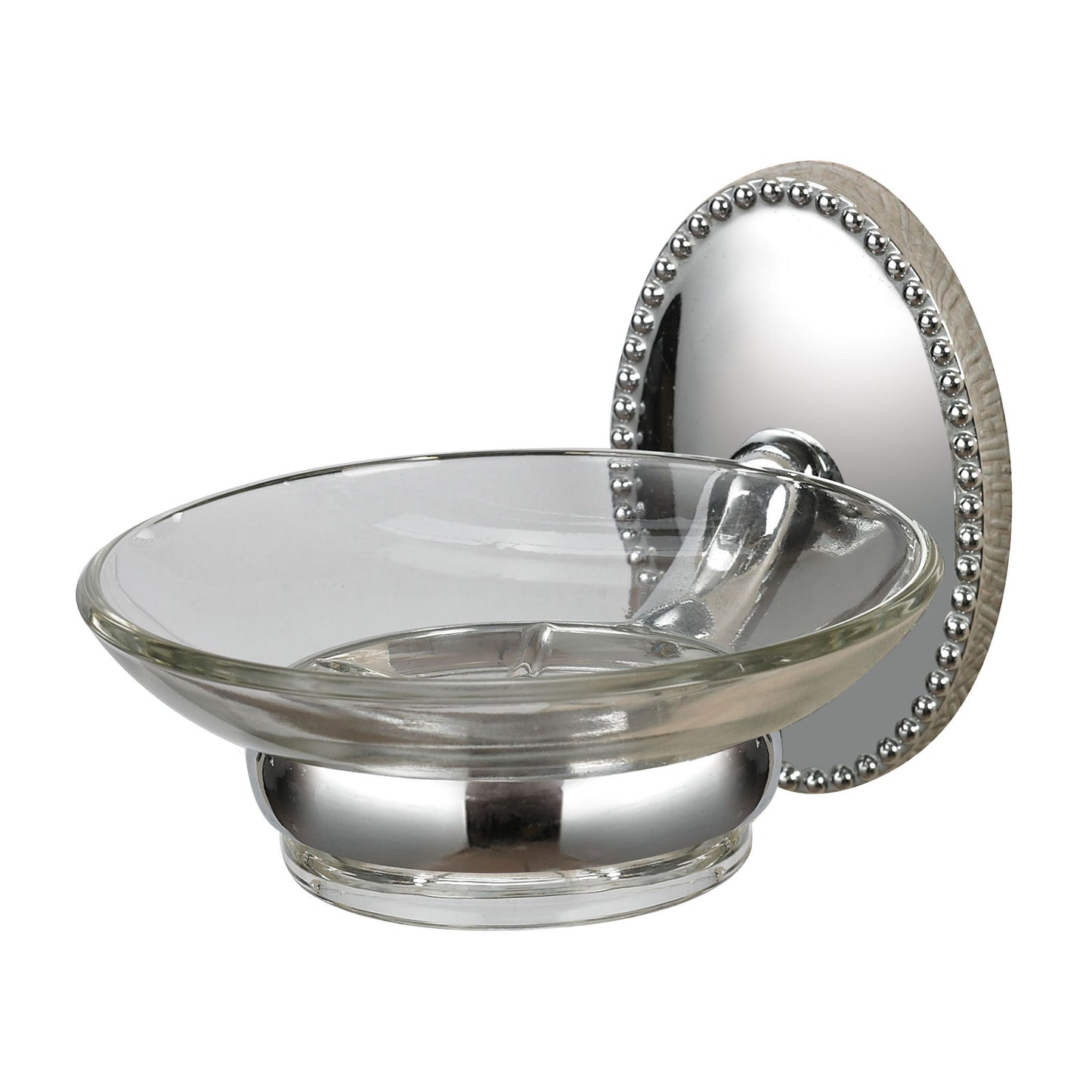 Soap Dish Holder - Chrome and Glass