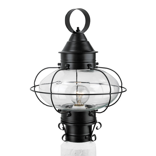 Cottage Onion 14.75'' High 1-Light Outdoor Post Light - Black