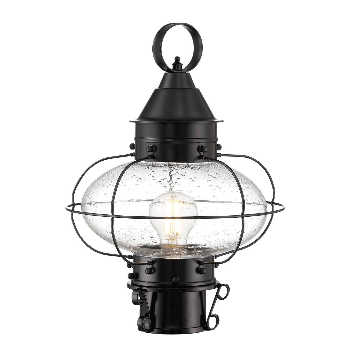 Cottage Onion 14.75'' High 1-Light Outdoor Post Light - Black