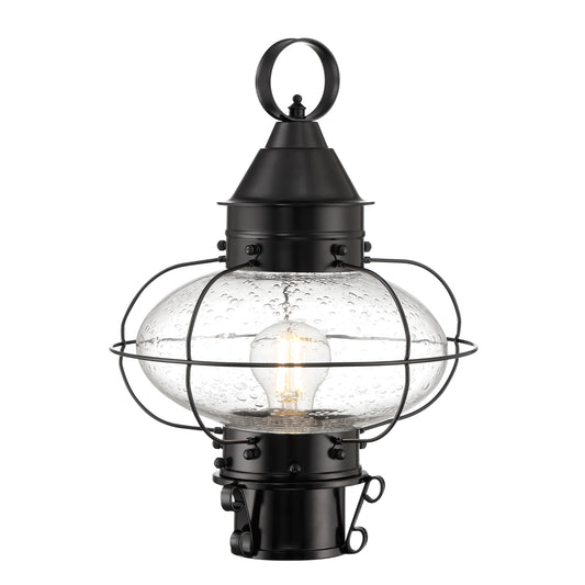 Cottage Onion 14.75'' High 1-Light Outdoor Post Light - Black