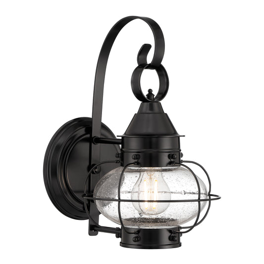 Cottage Onion 13.75'' High 1-Light Outdoor Sconce - Black