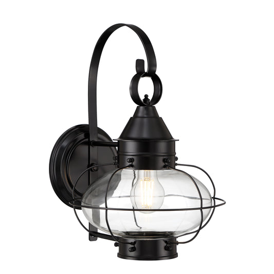 Cottage Onion 15.75'' High 1-Light Outdoor Sconce - Black