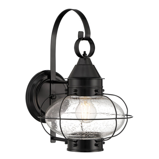 Cottage Onion 15.75'' High 1-Light Outdoor Sconce - Black