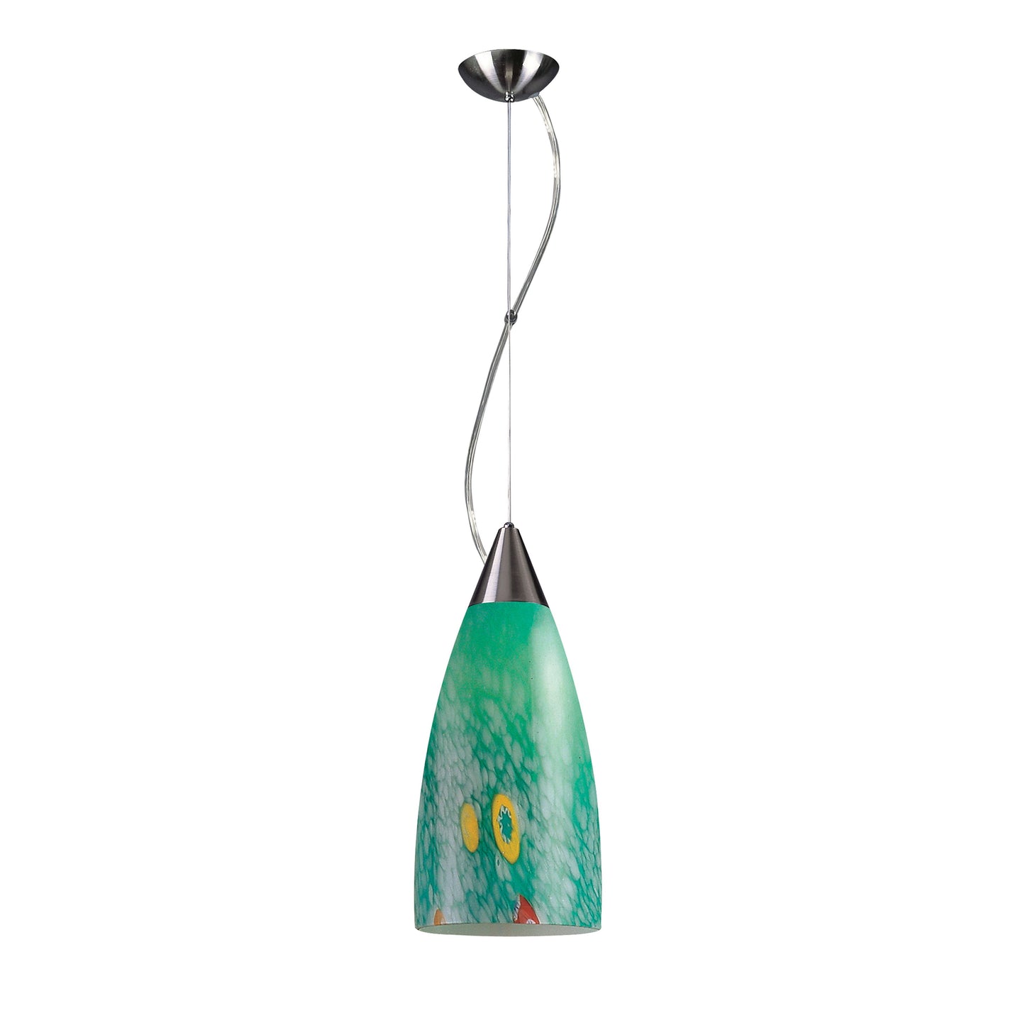 Pendaglio 9'' Wide 1-Light Pendant - Emerald Glass
