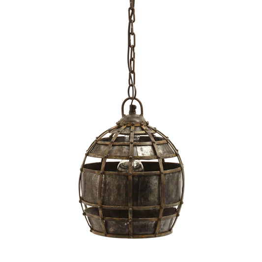 Round Fortress 9'' Wide 1-Light Pendant - Silver