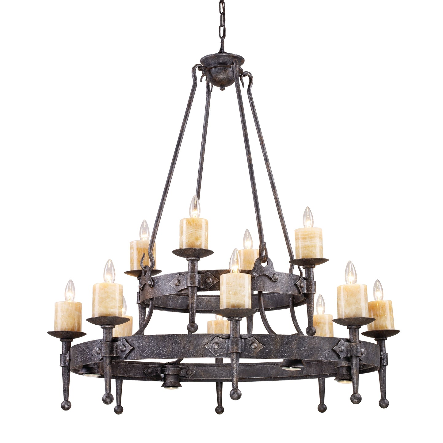 Cambridge 42'' Wide 12-Light Chandelier - Moonlit Rust