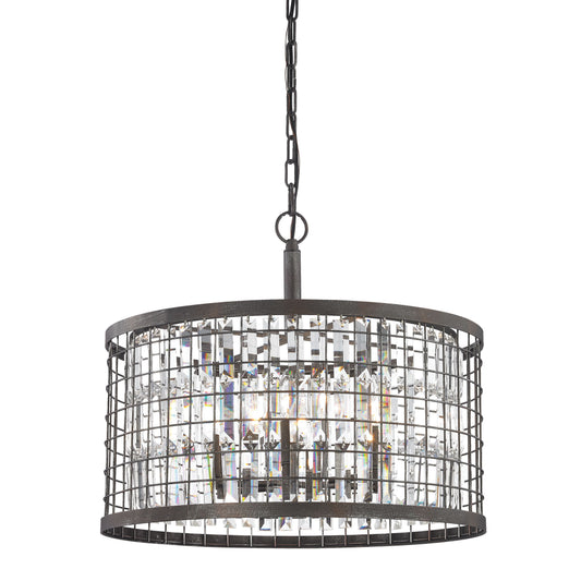 Nadina 22'' Wide 6-Light Chandelier - Silverdust Iron