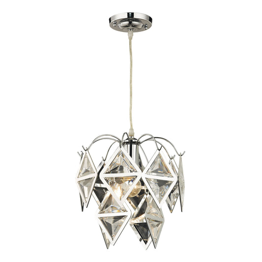 Showtime 12'' Wide 1-Light Mini Pendant - Clear and Chrome